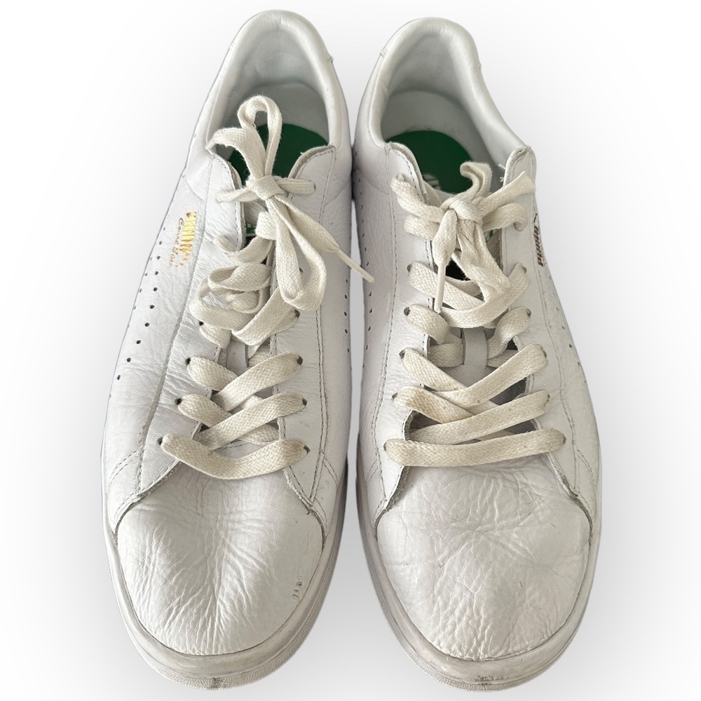 Men’s Puma “Court Star” Tennis Shoes - Size 13 - White Genuine Leather - Picture 3 of 10